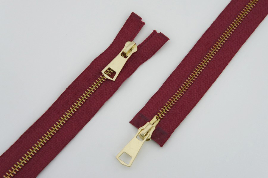 Блискавка T5, 2 замки, gold. 90 см MH, червоний яскравий