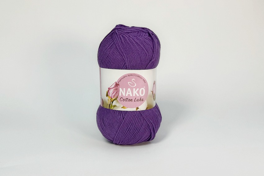 Пряжа Cotton Lux 100гр/330м NAKO, бузковий темний, 97559