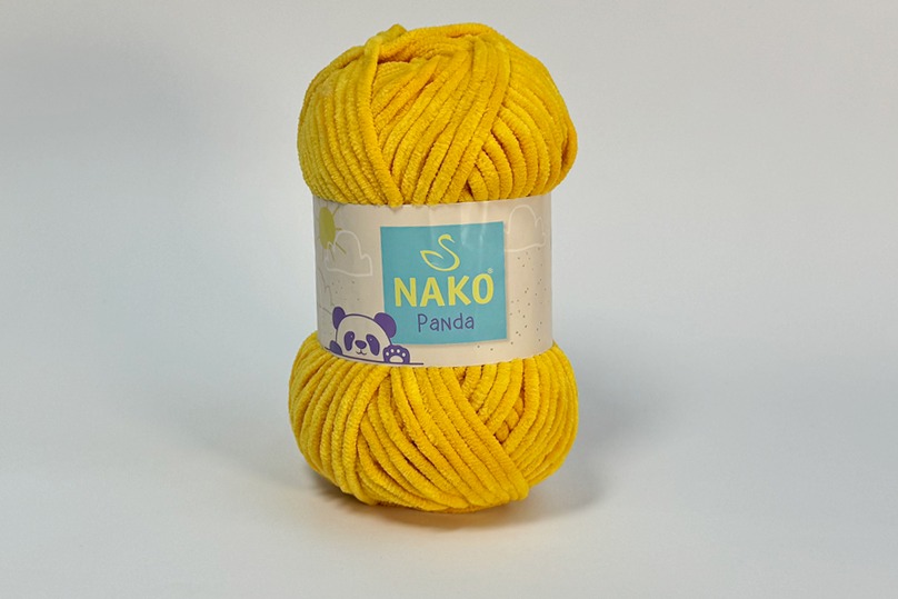 Пряжа Nako panda 100гр/120м, жовтий помаранчевий, 3116