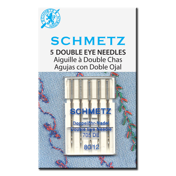 Голки  №80 з подвійним вушком, SCHMETZ