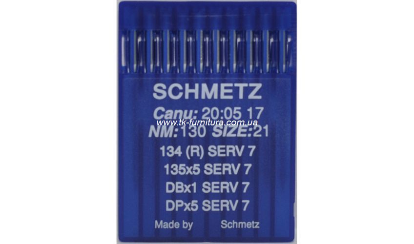 Голки DPx5 №130 (товста, кругле стандартне вістря), SCHMETZ