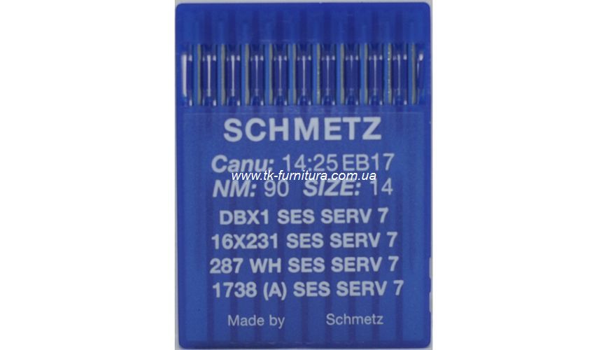 Голки DBx1 №90 (тонка, сферичне тонке вістря), SCHMETZ