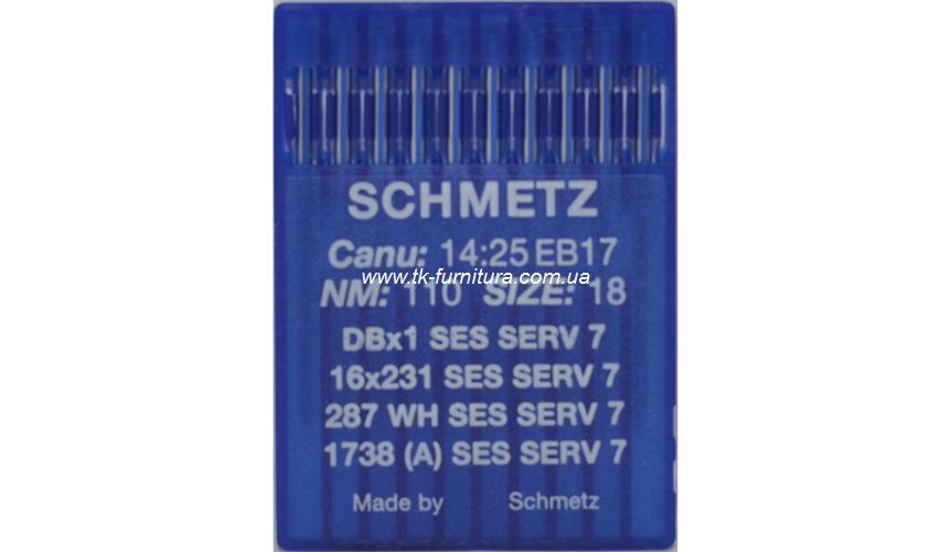 Голки DBx1 №110 (тонка, сферичне тонке вістря), SCHMETZ