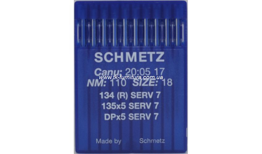 Голки DPx5 №110 (товста, кругле стандартне вістря), SCHMETZ