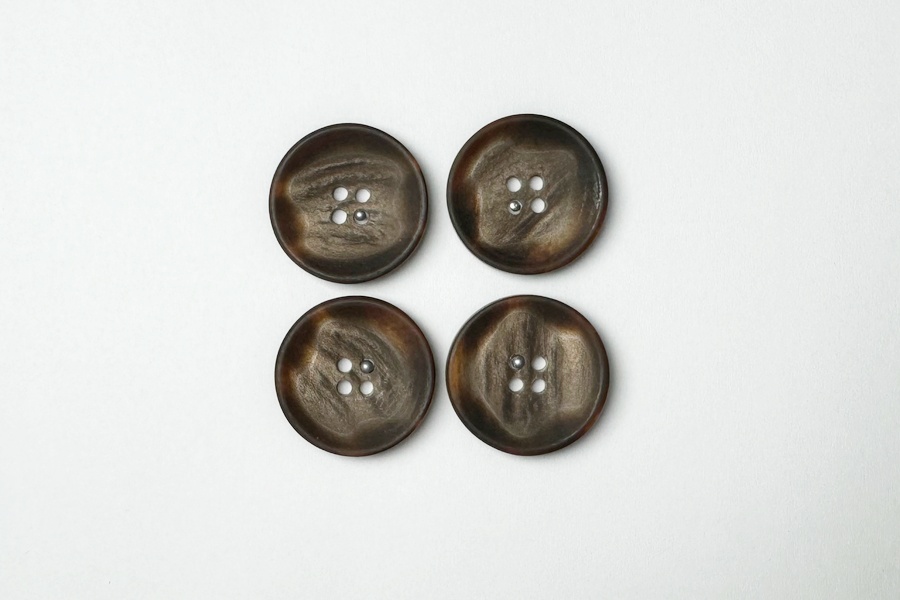 Гудзик 28 мм Mertbutton, коричневий темний, 3007-44-0113