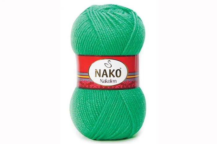 Пряжа 100гр/210м Nakolen, м'ятний темний, 13