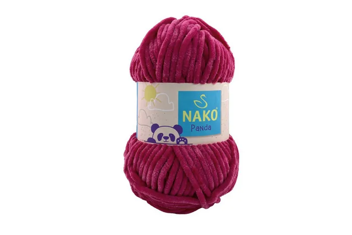 Пряжа Nako panda 100гр/120м, фуксія темна, 3125