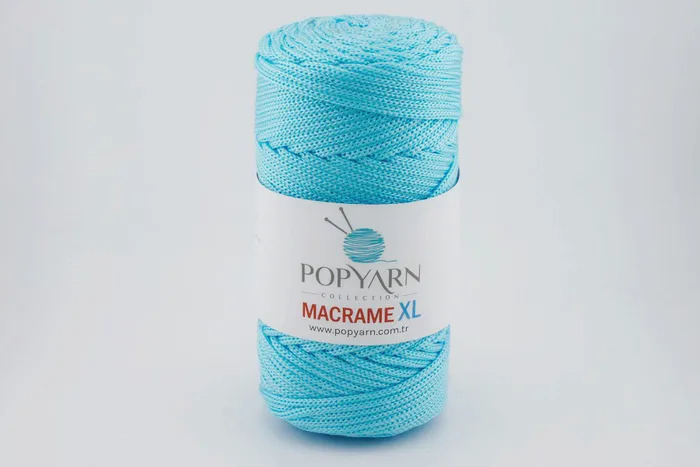 Пряжа Macrame XL 250гр/125м POPYARN, бірюзовий світлий, 450