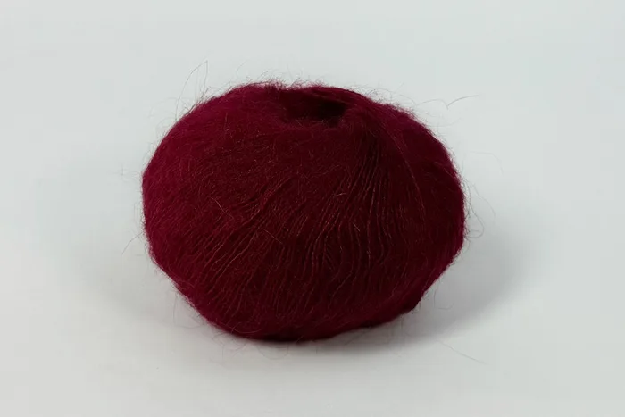 Пряжа Mohair 25гр/200м, малиновий темний, 22