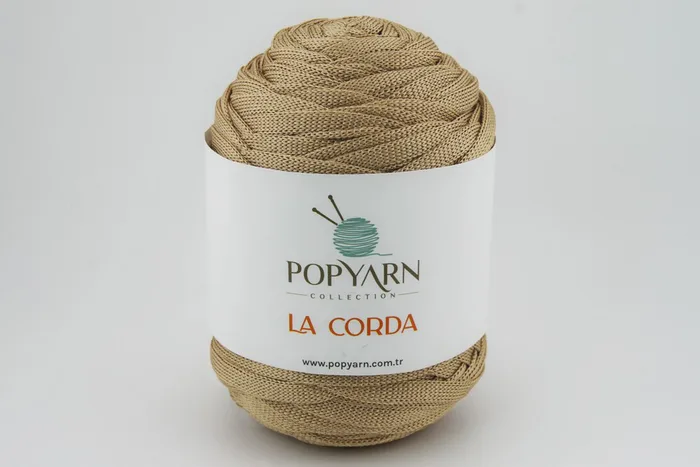 Пряжа La Corda 250гр/100м POPYARN, бежевий золотистий, 1221