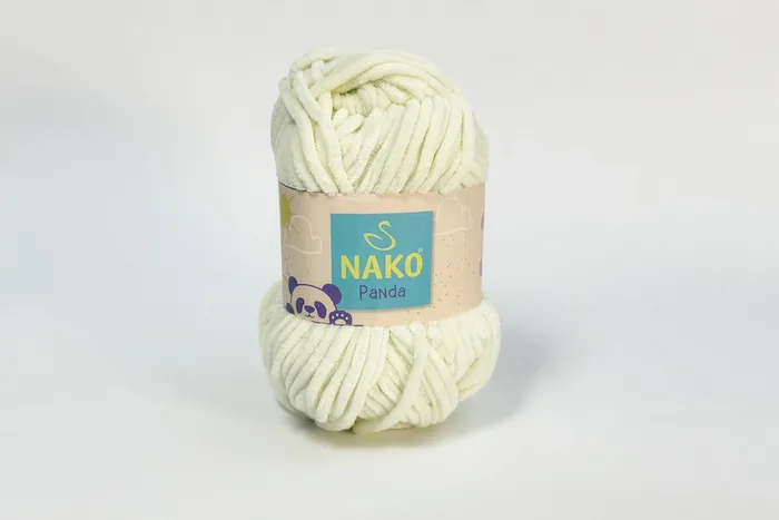 Пряжа Nako panda 100гр/120м, салатовий блідий, 3118