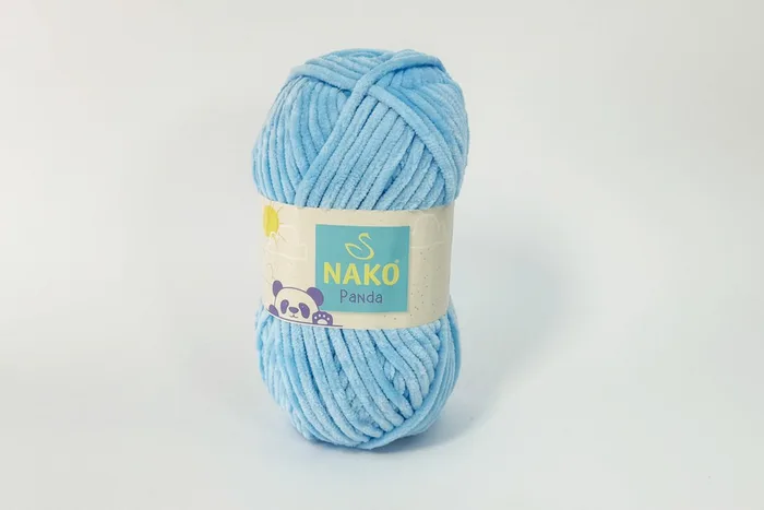 Пряжа Nako panda 100гр/120м, блакитний світлий, 3123