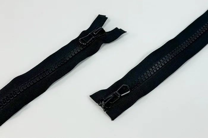 Блискавка трактор T10, 2 замки, 110 см MH, чорний