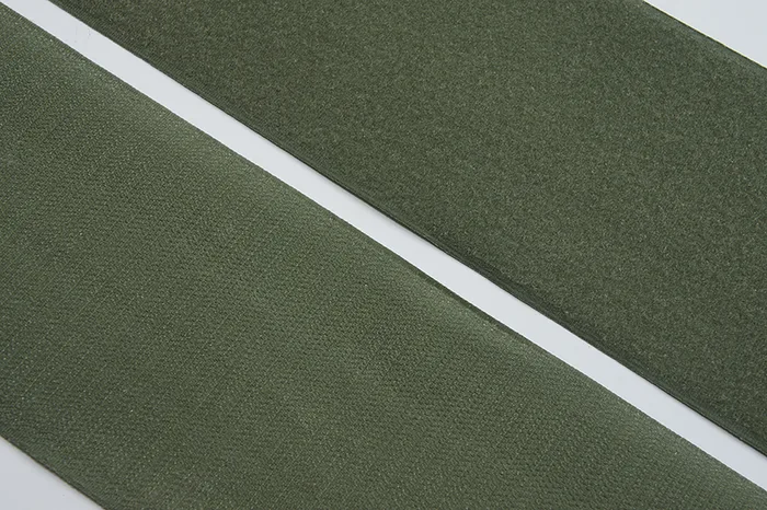 Застібка текстильна липучка 100 мм MH, хакі темний, 40% ПА + 60% ПЕ
