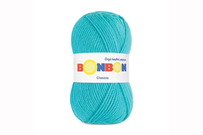 Пряжа Bonbon classic 100гр/200м NAKO, блакитний яскравий, 98238