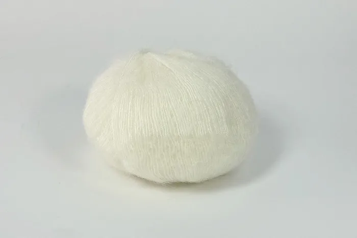 Пряжа Mohair 25гр/200м, біло-молочний, 2