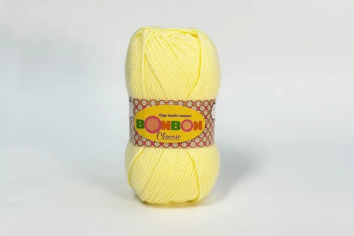 Пряжа Bonbon classic 100гр/200м NAKO, жовтий світлий, 98595