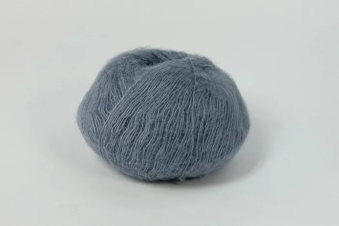 Пряжа Mohair 25гр/200м, блакитний сірий, 17