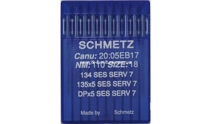 Голки DPx5 №110 (товста, сферичне тонке вістря), SCHMETZ