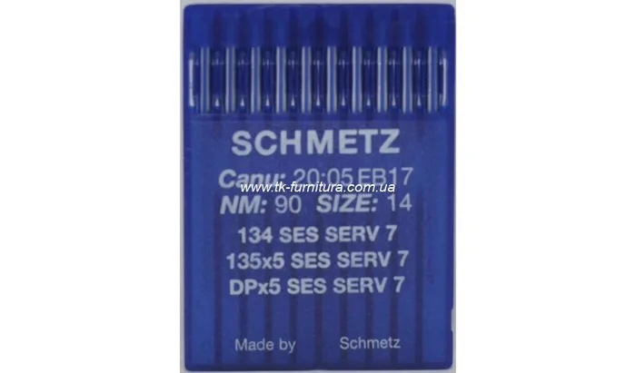 Голки DPx5 №90 (товста, сферичне тонке вістря), SCHMETZ