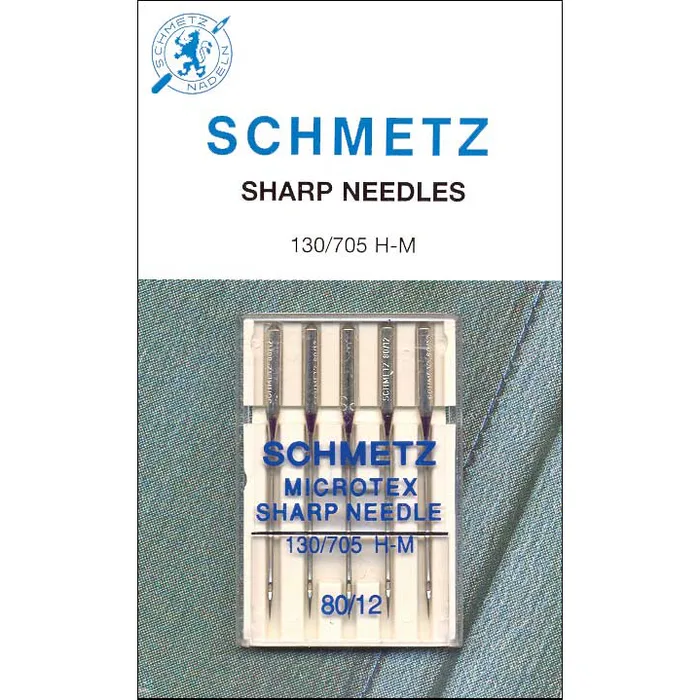 Голки №80 із особливо гострим і тонким вістрям MICROTEX, SCHMETZ