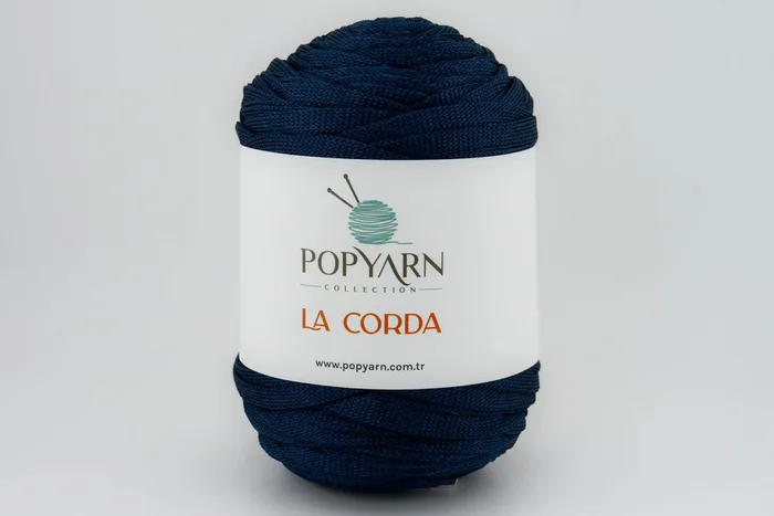 Пряжа La Corda 250гр/100м POPYARN, синій темний, 1148