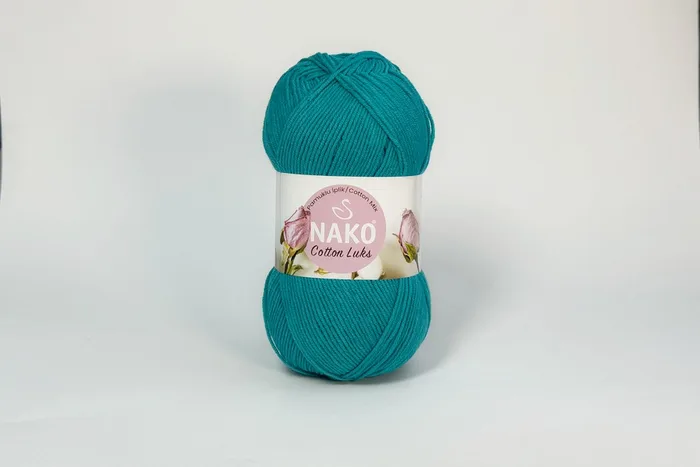 Пряжа Cotton Lux 100гр/330м NAKO, бірюзовий темний, 97581