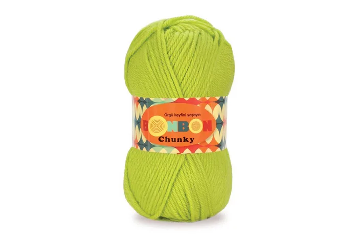 Пряжа Bonbon chunky 100гр/135м NAKO, салатовий світлий яскравий, 98228