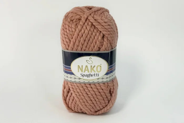 Пряжа Spaghetti 100гр/60м NAKO, рожевий кораловий, 11613