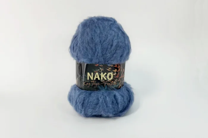 Пряжа KazTuyu Feather 100гр/200м NAKO, волошковий темний