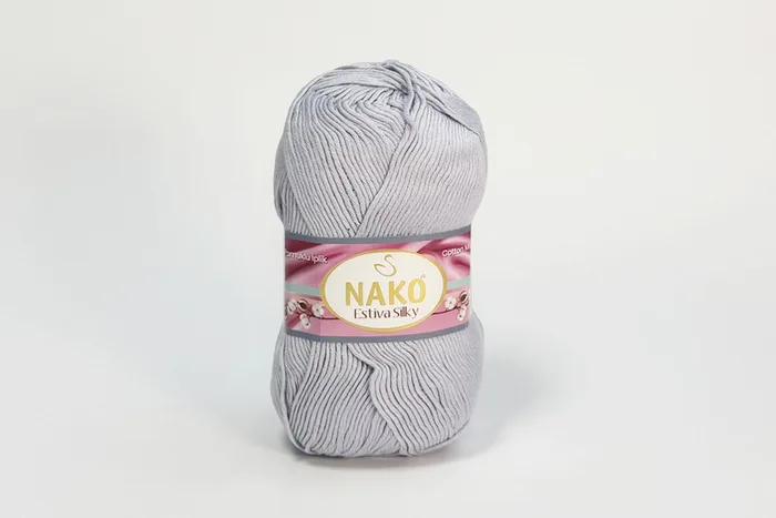 Пряжа Estiva Silky 100гр/224м NAKO, бузковий блідий, 10885