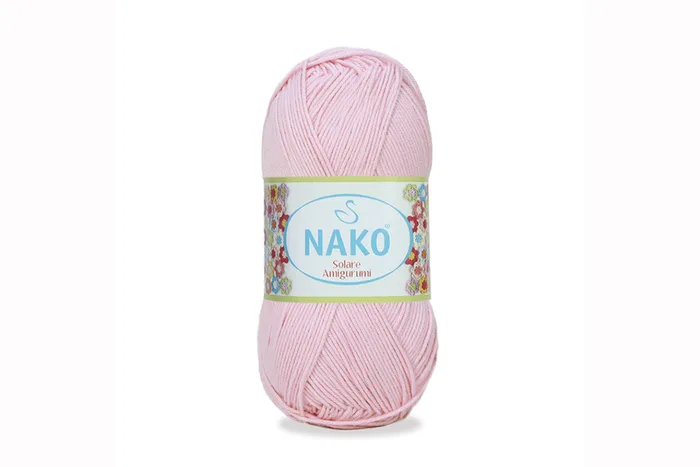 Пряжа Solare amigurumi 100гр/270м NAKO, бузковий рожевий світлий, 4857