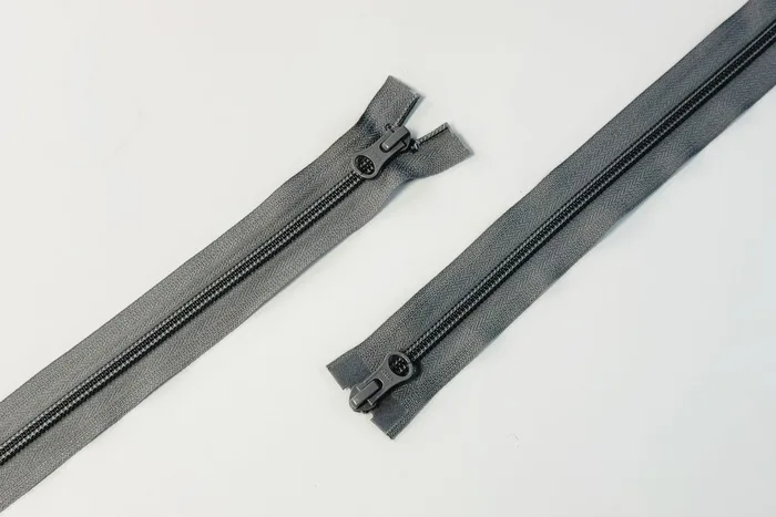 Блискавка YKK, T5, 2 замки, 75 см, бузковий сірий