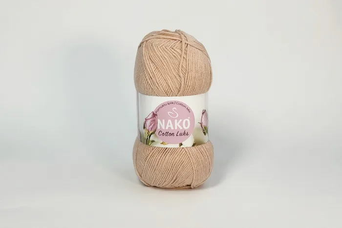 Пряжа Cotton Lux 100гр/330м NAKO, пудровий рожевий, 97545