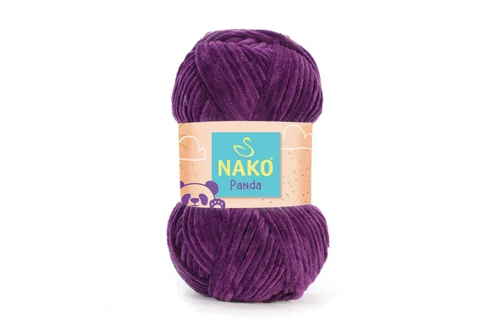 Пряжа Nako panda 100гр/120м, бузковий темний, 3119