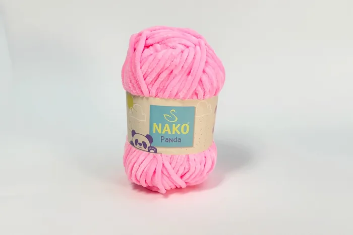 Пряжа Nako panda 100гр/120м, рожевий яскравий, 3107