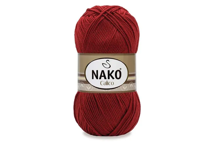Пряжа Calico 100гр/245м NAKO, теракотовий брудний, 12153