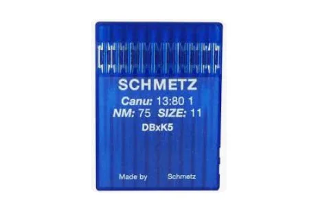 Голки DBxK5 №75 (колба тонка, кругле стандартне вістря), SCHMETZ