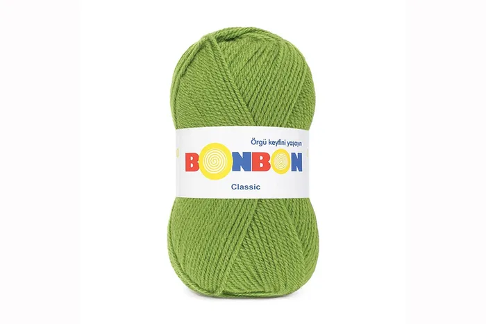 Пряжа Bonbon classic 100гр/200м NAKO, зелений яскравий, 98204