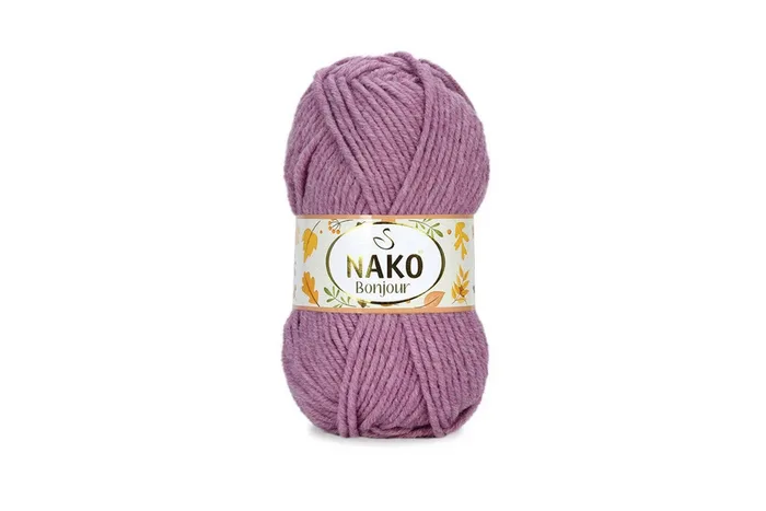 Пряжа Naco bonjour 100гр/110м NAKO, бузковий рожевий світлий, 23693