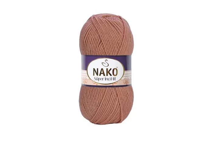 Пряжа Super inci hit 100гр/180м NAKO, бежевий рожевий, 11311