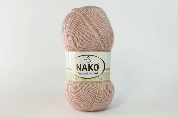 Пряжа 100гр/550м Angora Luks Simli, пудровий рожевий, 11251