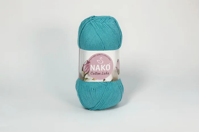 Пряжа Cotton Lux 100гр/330м NAKO, бірюзовий світлий, 97577