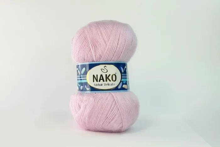 Пряжа Mohair Delikate 100гр/500м NAKO, рожевий світлий, 6116