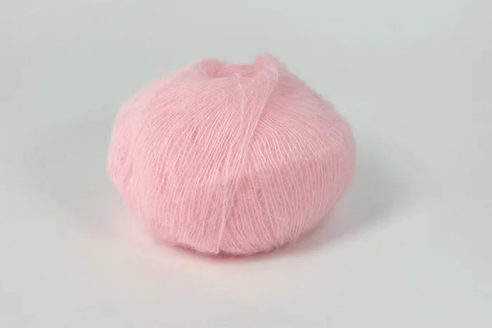 Пряжа Mohair 25гр/200м, рожевий світлий, 15