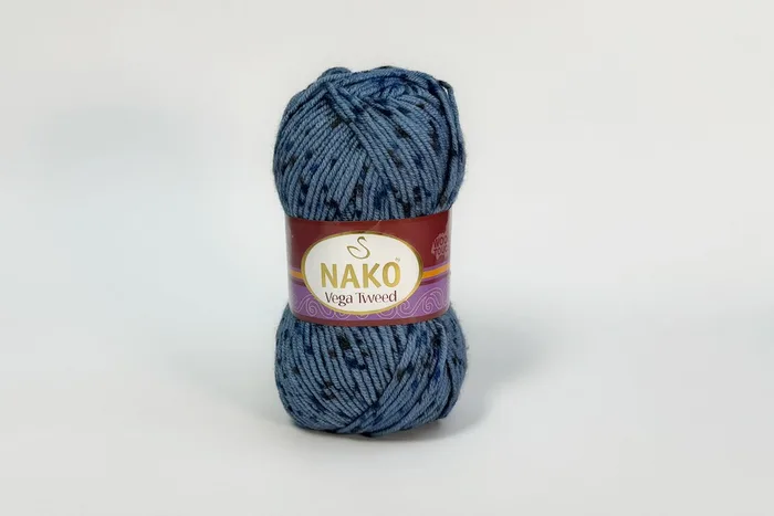 Пряжа Vega Tweed 100гр/195м NAKO, блакитний сірий, 31764