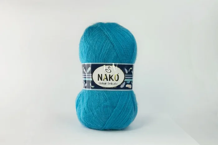 Пряжа Mohair Delikate 100гр/500м NAKO, бірюзовий світлий, 6134