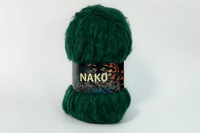 Пряжа KazTuyu Feather 100гр/200м NAKO, зелений