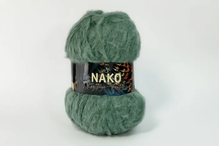 Пряжа KazTuyu Feather 100гр/200м NAKO, полиновий світлий