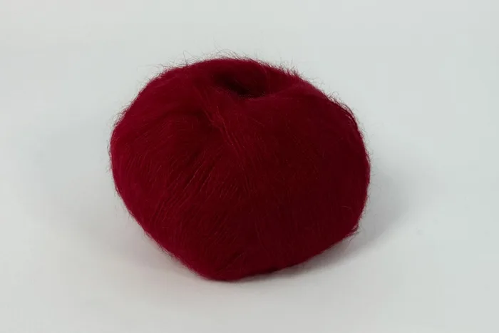 Пряжа Mohair 25гр/200м, червоний темний, 33